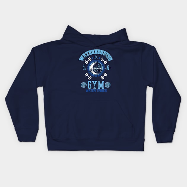 Waterbending Gym Kids Hoodie by Silentrebel